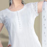 White Color Churidaar Kameez