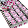 Extraordinary Silver Pink Crystal Box with Choco